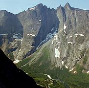 Trollryggen mountains, located between Romsdalen and Trollstigen.