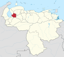 Položaj države na zemljovidu Venezuele