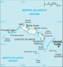 An enlargeable basic map of the Turks and Caicos Islands Turks and Caicos Islands-CIA WFB Map.png