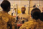 Thumbnail for File:U.S. Army Chief Warrant Officer 2 Ruben Almonte, center, a G2 adviser with the 3rd Brigade Combat Team, 10th Mountain Division, gives a lecture during the Comprehensive Soldier Fitness Expo at Forward Operating 140328-A-RU942-126.jpg