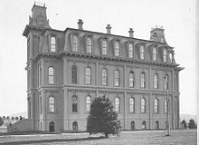 A view of Deady Hall soon after construction. Image courtesy of the Oregon State Library. UO Deady Hall 2.jpg