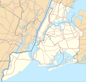 Map showing the location of Governors Island National Monument