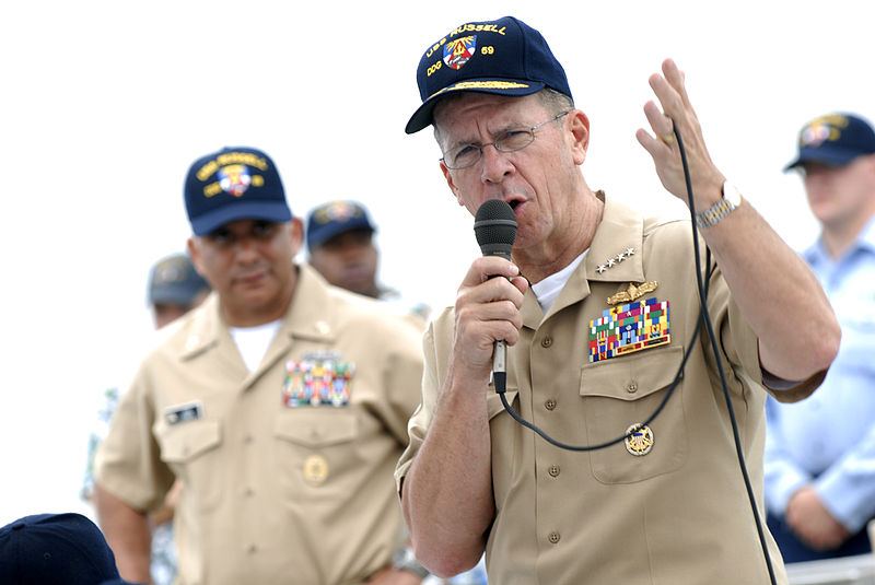 File:US Navy 070507-N-0696M-418 Chief of Naval Operations (CNO) Adm. Mike Mullen answers questions from the Sailors of guided missile destroyer USS Russell (DDG 59) during an all hands call on the fantail.jpg