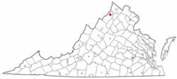 Location of Toms Brook, Virginia