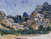 Vincent van Gogh, Góry w Saint-Remy z ciemną chatą, 1889, Muzeum Guggenheima w Nowym Jorku (nr kat. 424)