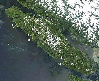 Named Ranges of Vancouver Island