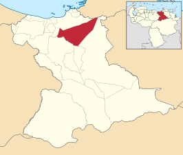 Locatie van de gemeente in Anzoátegui