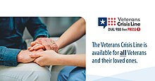 A graphic created by VA to spread awareness of the Veterans Crisis Line. Veterans Crisis Line Awareness Graphic.jpg