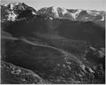 View of wooded hills with mountains in background, "In Rocky Mountain National Park," Colorado., 1933 - 1942 - NARA - 519961.jpg