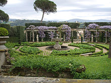 Garten der Villa La Pietra, Sitz der New York University in Florenz