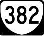 State Route 382 маркер