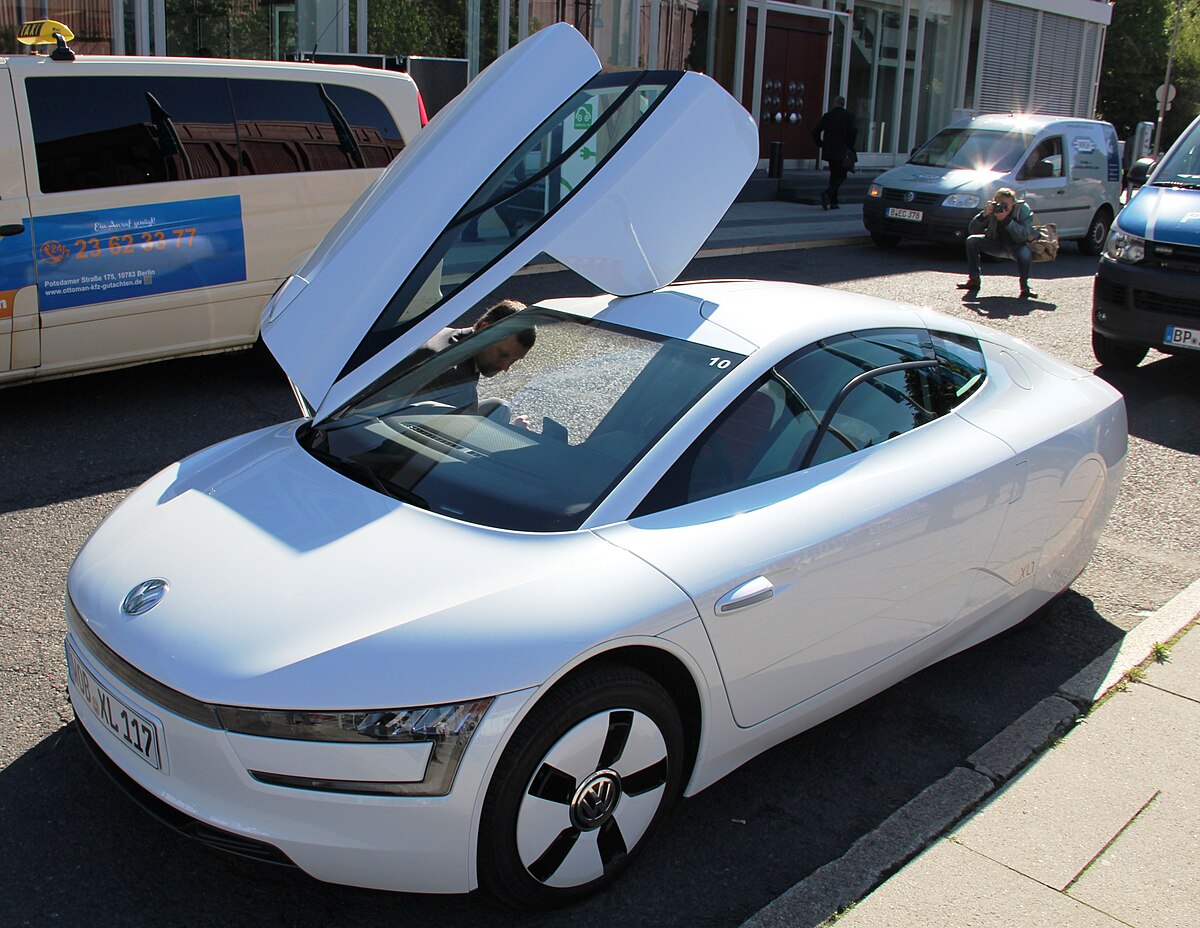 The Volkswagen XL1 (VW 1-litre) is a two-person limited production diesel-powered plug-in hybrid produced by Volkswagen. The XL1 car was designed to b