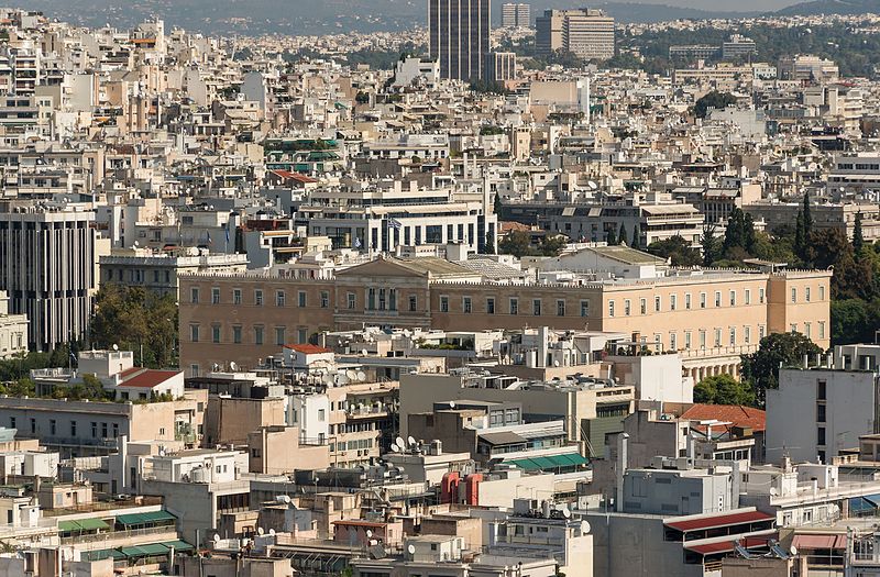 File:Vouli greek Parliament Athens Greece from Acropolis.jpg