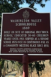 Information sign Washington Valley Schoolhouse, Washington Valley, NJ - information sign.jpg