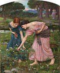 Thumbnail for Gather Ye Rosebuds While Ye May (Waterhouse painting 1909)