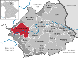 Kaart van Weißenstadt