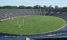 The Yale Bowl, where the Yale Bulldogs have played their home games since 1914. YaleBowl-Field1a.JPG