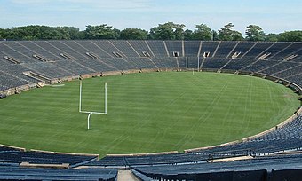 The Yale Bowl was the site of the Giants' first meeting with the Jets in 1969, and later served as their home for parts of two seasons. YaleBowl-Field1a.JPG