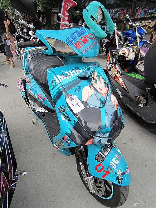 A bike featuring Hatsune Miku