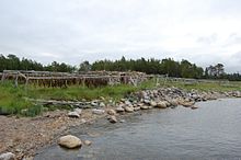 Dried fish in Solovetsky Islands.