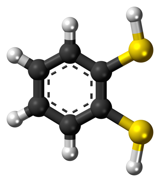 File:1,2-Benzenedithiol molecule ball.png