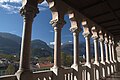 10 2014 Trento-Castello Buonconsiglio-panorama Loggia veneziana gotica-Col Castion, Doss Trento, Mausoleo Cesare Battisti, Monte Soprasasso, Monte Terlago-ITALY- K-5 II -Tamron AF 17-50mm F2.8-photo Paolo Villa.jpg