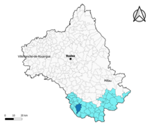 Combret dans le canton des Causses-Rougiers en 2020.