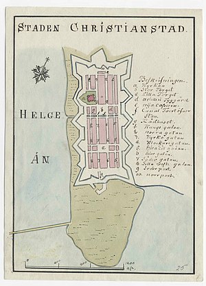 300px 18th century map of kristianstad%2c sweden