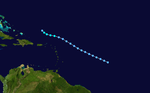 1938 Atlantisk tropisk storm 5 track.png