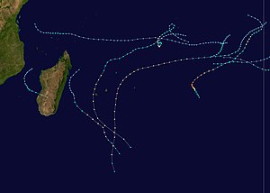 Samenvatting cycloonseizoen 1992-1993 Zuidwest-Indische Oceaan