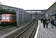 Provisorischer Regionalbahnsteig neben der Ringbahnhalle, 1997