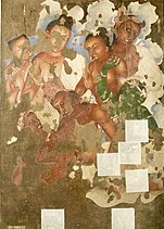 19th century copy of 1st century BCE to 5th century CE Ajanta Cave 2 painting b.jpg