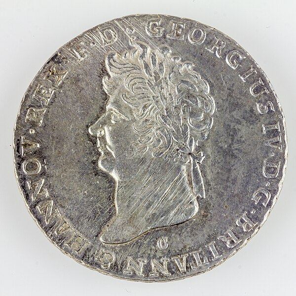 File:2-3 Thaler 1829 Georg IV (obv)-2455.jpg