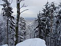 Schornsteinfelsen am Hochberg-Gipfel im Winter