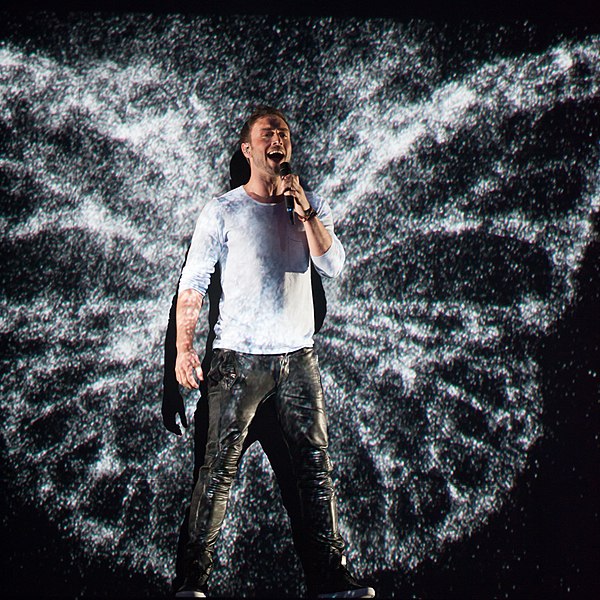 Zelmerlöw at a dress rehearsal for the second semi-final