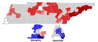 2018 Tennessee Senate election by partisan lean.svg