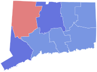 2018 United States Senate election in Connecticut results map by county.svg