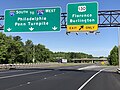 File:2020-07-12 09 37 27 View south along Interstate 95 (New Jersey Turnpike Pennsylvania Extension) at the exit for U.S. Route 130 (Florence, Burlington) in Florence Township, Burlington County, New Jersey.jpg