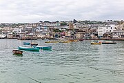 A view of the harbor in St. Ives, Cornwall, England.