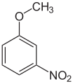 Deutsch: Struktur von 3-Nitroanisol English: Structure of 3-Nitroanisole