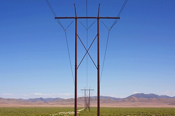 HVAC transmission towers crossing Crescent Valley east of State Route 306