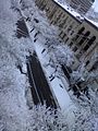 Abovyan street at the heart of Yerevan in the midst of winter