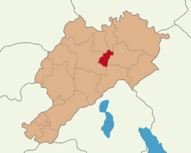 Map showing Çobanlar District in Afyonkarahisar Province