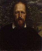 Alfred Lord Tennyson portrait by George Frederic Watts, painted 1863 or this year Alfred Tennyson, 1st Baron Tennyson by George Frederic Watts.jpg