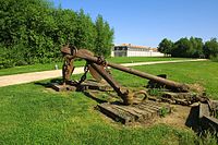 Ancres de marine présentées dans le jardin des Amériques