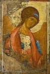 Andrey Rublev - Arcángel Miguel.  Desde el nivel Deesis ("Zvenigorodsky") - Google Art Project.jpg