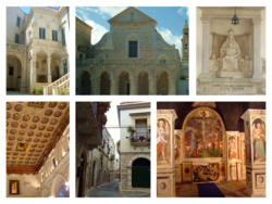 Collage av monumenten i Andria