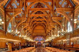 Arches inside Annenberg Hall, Memorial Hall, Harvard University, Cambridge, Massachusetts (2016)