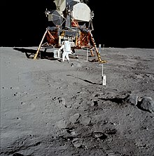 Apollo 11 was the first mission to return extraterrestrial samples. Apollo 11 2004 scan.jpg