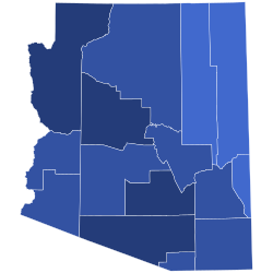 Arizona Democratic Presidential Primary Election Results by County, 2024.svg